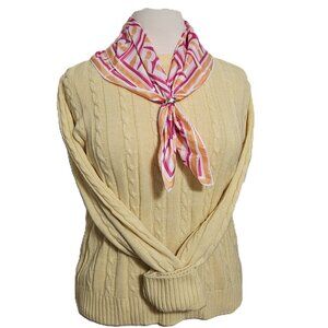 The Fashion Place Sears Roebuck and Co. Cable Stitch Crew Neck Pullover Sweater